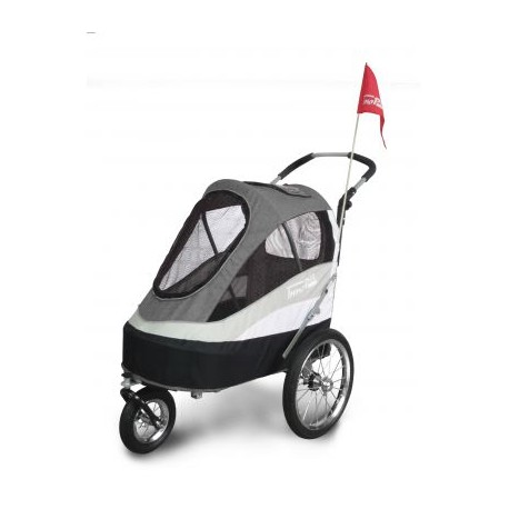 Innopet Sporty dog trailer deluxe zwart/grijs