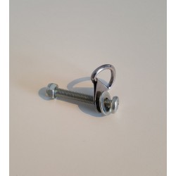 Bolt with D-ring for safety strap hitch arm