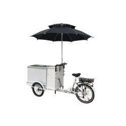 KidsCab cargo bike ice cream cart with freezer