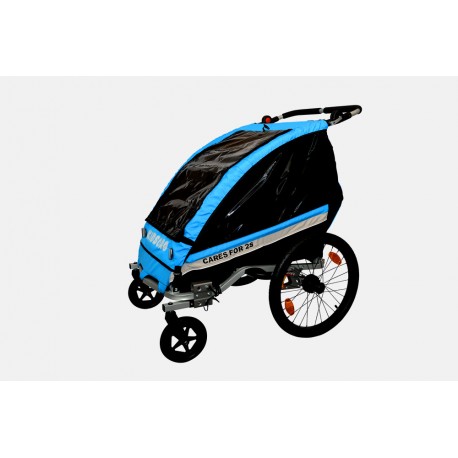 KidsCab Cares for 2 child bike trailer with suspension