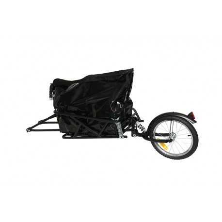 KidsCab OneWheel cargo bike trailer with suspension