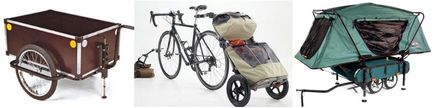 Cargo bike trailers for transporting your luggage or groceries